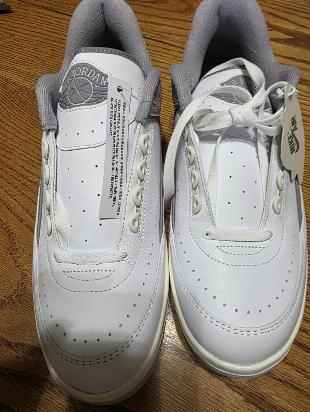 Jordan 2 Retro Low Men’s White Leather Low-Top Sneakers Size 11.5 Brand New - Picture 7 of 8